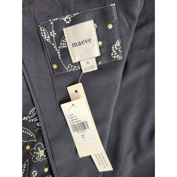 NWT Maeve Long-Sleeve Square-Neck Drop-Waist Mini Dress Sz XL #8H502 - Picture 9 of 11